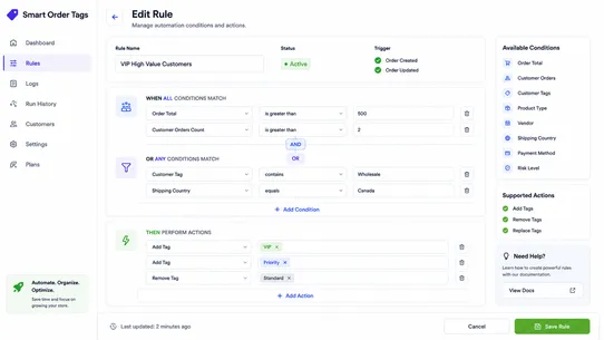 Smart Order Tags screenshot