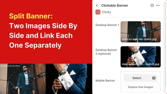 Clicky: Clickable Image Banner screenshot