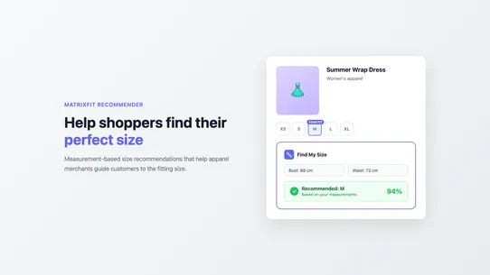 MatrixFit Recommender screenshot