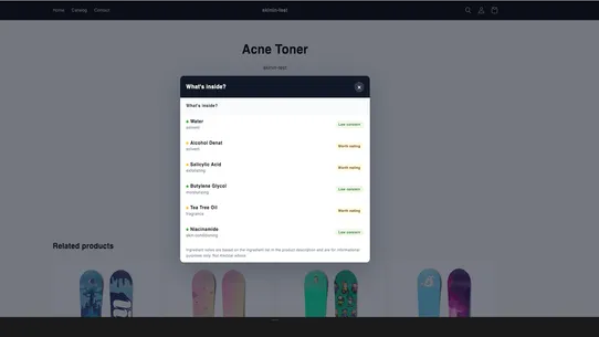 Skinin Ingredient Checker screenshot