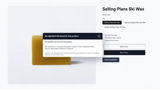 Skinin Ingredient Checker screenshot