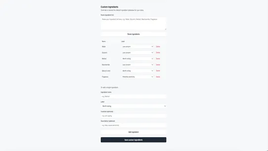 Skinin Ingredient Checker screenshot