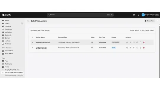 Scheduled Bulk Price Editor screenshot