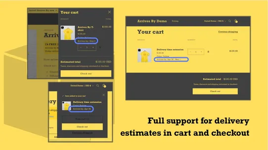 ArrivesBy Delivery Estimates screenshot