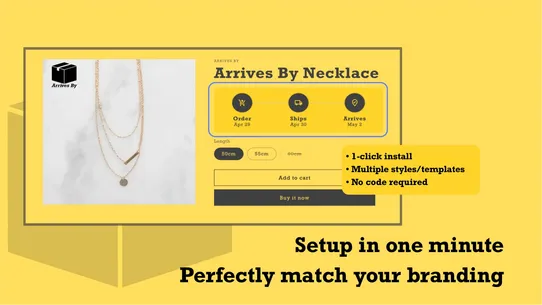 ArrivesBy Delivery Estimates screenshot