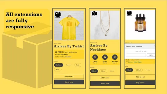 ArrivesBy Delivery Estimates screenshot