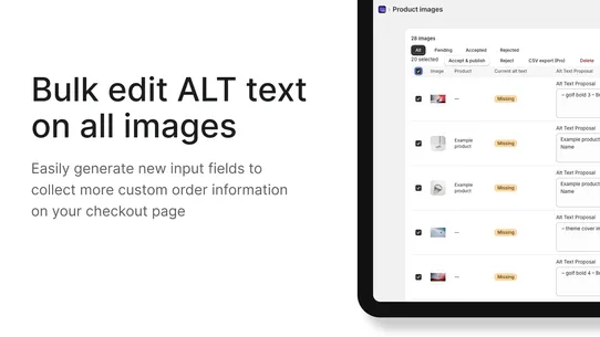 Image Alt Text Bulk Editor screenshot