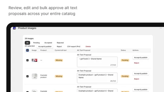 Image Alt Text Bulk Editor screenshot