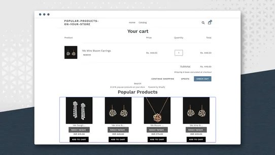 Popular Products on Your Store screenshot