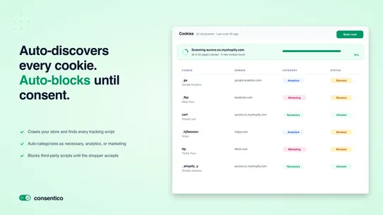 Consentico: GDPR Cookie Banner screenshot