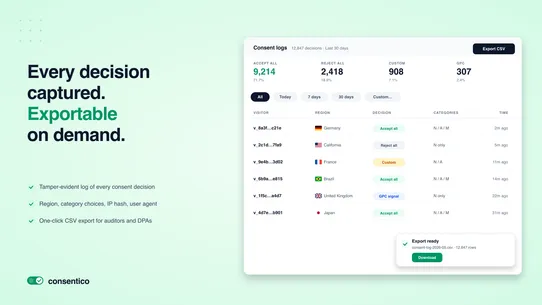 Consentico: GDPR Cookie Banner screenshot
