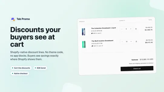 Tab Promo: Discounts &amp; Tiers screenshot