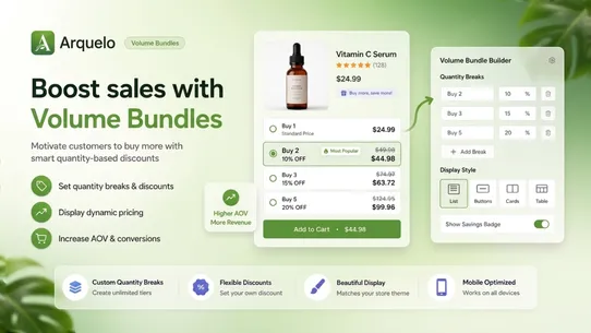 Arquelo: Upsells &amp; Storefront screenshot