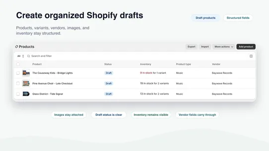 Catalog Intake screenshot