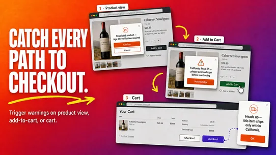 WARN: Product Warning &amp; Popup screenshot