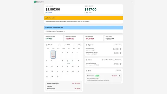 Cash View Budgeting App screenshot