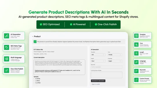 Qe AI Content Generator screenshot
