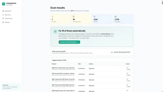 CatalogCheck screenshot