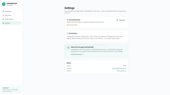 CatalogCheck screenshot