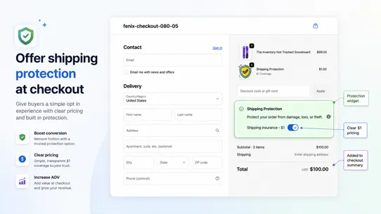 Fenix Shipping Protection screenshot