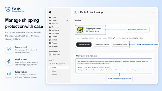 Fenix Shipping Protection screenshot