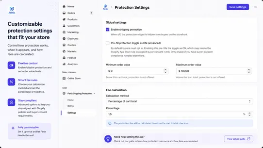 Fenix Shipping Protection screenshot