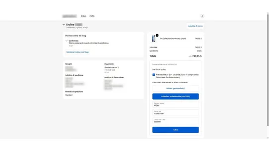 Dati Fatturazione Elettronica screenshot