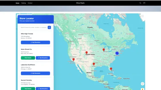 ShopBOPIS: Store Locator + B2B screenshot