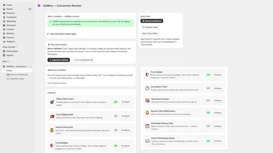 SellRise ‑ Conversion Booster screenshot