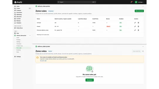 Delivery Date Picker screenshot