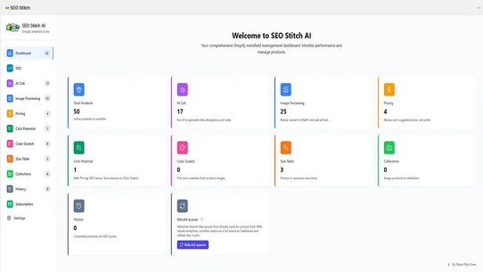 SEO Stitch: AI Product Manager screenshot