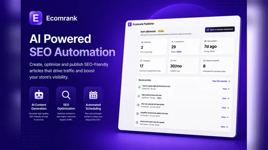 Ecomrank Publisher screenshot