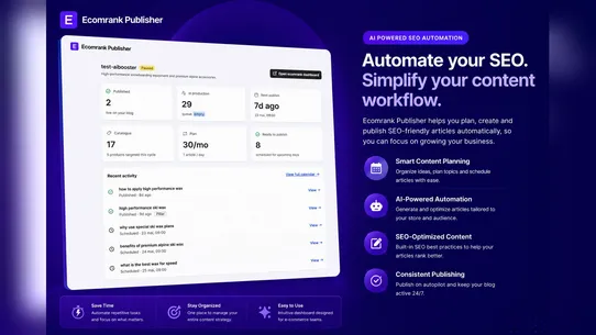 Ecomrank Publisher screenshot