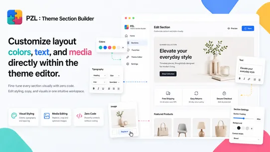 PZL : Theme Section Builder screenshot