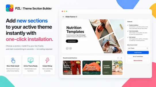 PZL : Theme Section Builder screenshot