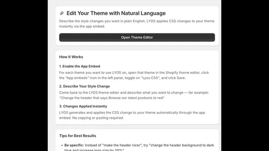 LYOS screenshot