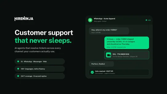 HireNinja: AI Chatbot &amp; Inbox screenshot