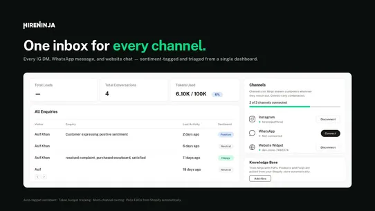 HireNinja: AI Chatbot &amp; Inbox screenshot