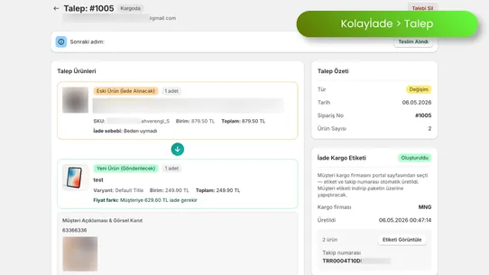 Kolayİade ‑ İade &amp; Değişim TR screenshot