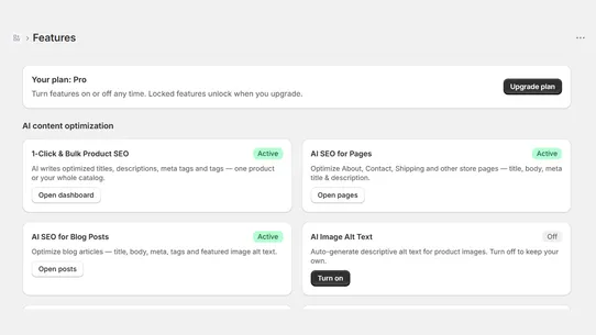 One Click AI SEO screenshot