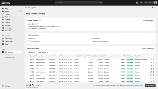 SPX Express MY screenshot