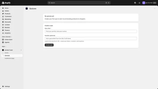 AI Product Recommendation Quiz screenshot