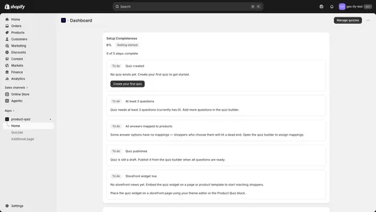 AI Product Recommendation Quiz screenshot