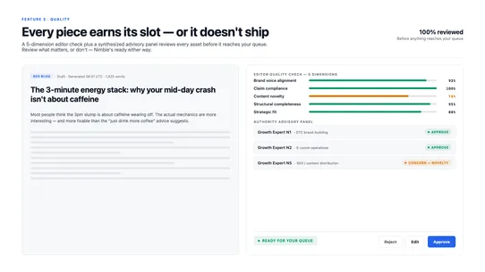 Nimble AI Marketing Team screenshot