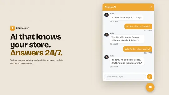 ChatBuster AI Live Chatbot screenshot