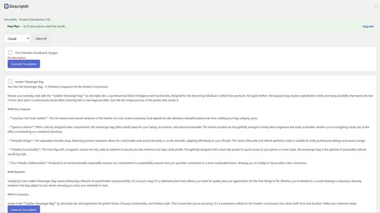 DescriptAI screenshot