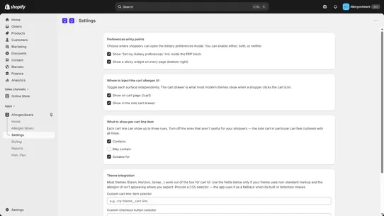 AllergenAware screenshot