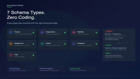 Schema Forge — SEO JSON‑LD screenshot