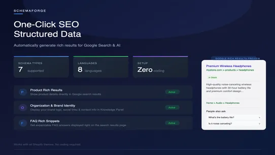 Schema Forge — SEO JSON‑LD screenshot