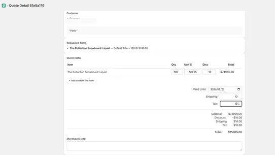 QuotePilot screenshot